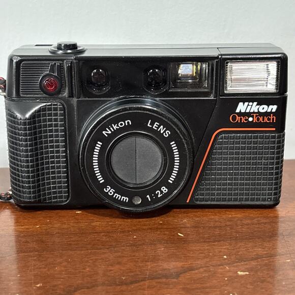Vintage Nikon One Touch 35mm Film Camera 1:2.8 Lens with Strap - Not Tested - Picture 1 of 7